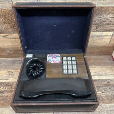 VTG Deco-Tel Hidden Executive Box Telephone 007 Spy -Leather Accents *Untested* picture