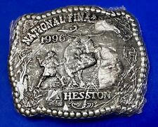 1996 Hesston NFR National Finals Rodeo Cowboys  NOS Western Belt Buckle picture