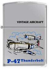 Military Aircraft P-47 Thunderbolt WWII Series Vintage Chrome Zippo Lighter picture