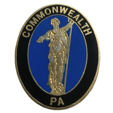 Vintage Commonwealth Statue Miss Penn Pennsylvania Travel Souvenir Pin picture