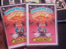 1985  Garbage Pail Kids Adam Bomb 8a & Blasted Billy 8b Matt Cheaters License. picture