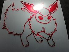 Pokemon Flareon Eevee Fire Evolution Holo Sticker Vinyl Decal Window Waterproof picture