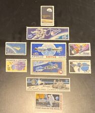 12 Old Space Stamps Apollo;Soyuz;Mercury;Mariner;Man On Moon picture