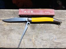 Vintage Ace Fish Scaler Folding Pocket Knife Tool - NEW IN BOX picture