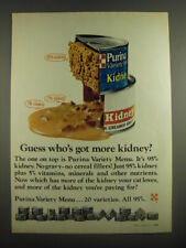 1973 Purina Variety Menu Cat Food Ad - Guess who's got more kidney? picture