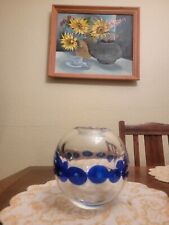 Beranek Vladimir Svab Czech Republic Sommerso Art Glass Vase Globe Sphere  8lbs picture