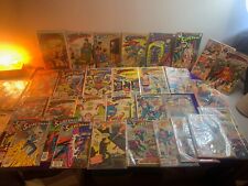 Vintage Superman Comic Book Lot of 34 mid-F plus many 15 cent books picture