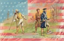 c1910 Tuck George Washington Surveyor Soldier Fort Duquesne Birthday Flag P589 picture