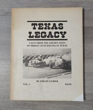 1984 Texas Legacy Golden Days Midget Auto Racing Philip LeVrier Vol. I SC Book  picture