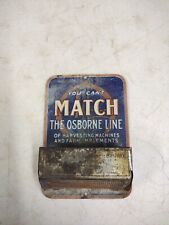 Antique International Harvester Osborne Line Advertising Tin Litho Match Holder picture