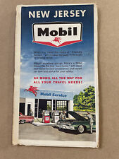 Vintage 1964 Mobil Oil Company Travel Map of New Jersey Highway Road Brochure picture