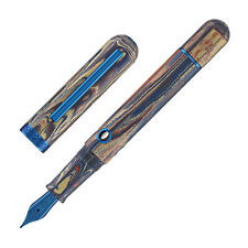 Nahvalur Nautilus Fountain Pen in The Blue Ringed - Fine Point - NEW in Box picture