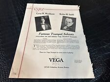 VINTAGE MAGAZINE AD #A074 - 1920s - MUSICAL INSTRUMENTS - Vega  - Washburn Smith picture