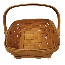Longaberger Basket Small Square Handle 1998 Dresden Ohio USA Handwoven picture