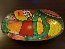 Haiti Hand Crafted & Hand Painted Colorful Enamel Fruit Bowl picture