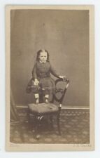 Antique ID'd RARE CDV 1869 Beautiful Young Girl Named J. Wells  Allahabad India picture