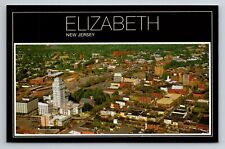 Aerial View Elizabeth New Jersey Vintage Unposted Postcard Union County picture