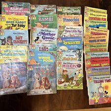 LOT Of Walt Disney Read-Along Books And Cassette Tape and Discovery Series Set picture