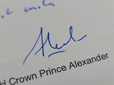 Serbia Crown Prince Alexander Signed Royal Document Letter Royalty Yugoslavia RS picture