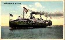 Antique Postcard City of Erie C&B Line Cleveland and Buffalo Steam Ship  picture