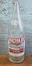 RARE Vintage ACL Bottle SARATOGA DRY BEVERAGES Troy NY 32oz Map Saratoga Springs picture