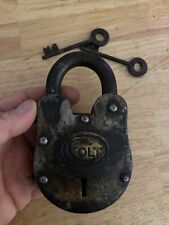 Colt Rifles Padlock Lock Key Set Patina Western Collector Winchester 2 Keys GIFT picture