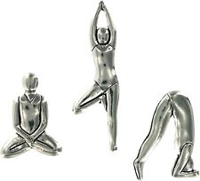 Basic Spirit Yoga Poses Pewter Magnets in Gift Box MM-17 picture