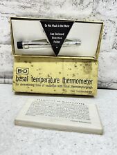 Vintage B-D Becton Dickinson Basal Temperature Glass Thermometer Ovulation 5739 picture