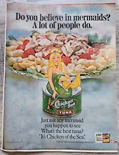 Vintage 1971 Print Ad: Chicken Of The Sea Tuna Mermaid Art Layout. Cool Advert picture