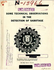 42 Page WWII FBI 1942 Technical Observations Detection Sabotage Handbook on CD picture