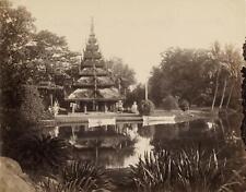 c. 1880's Burmese Pagoda, Eden Garden, Calcutta, India Albumen Photograph picture