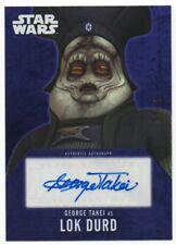 2016 Star Wars Evolution Autographs Purple George Takei as Lok Durd Auto 03/25 picture