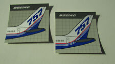2 BOEING 757 sticker decal lot tail section 1989 original new unused RARE picture