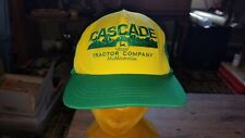 vtg john deere trucker hat Cap Cascade Tractor McMinnville Oregon Green yellow picture
