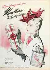1944 Marlboro Cigarettes Wartime Christmas PRINT AD Gift to Your Choosy Friends picture