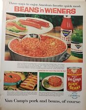 Lot of 3 Vintage 1961 Stokely Van Camps Baked Beans Print Ads  picture