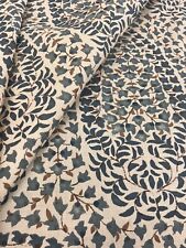 Lisa Fine Textiles Paisley Linen Handprint Fabric- LAHORE MONSOON 2.35 yd LAH/11 picture