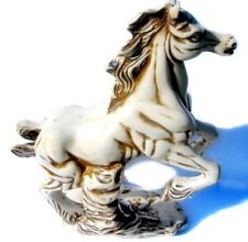 Vintage 1000 Arabian Nights Horse Hand Carved Stone Sculpture Hand Painted Glaze picture