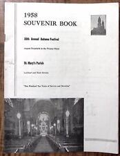1958 PITTSBURGH PA ST MARY'S PARISH SOUENIR BOOK 20th  AUTUMN FESTIVAL Z5264 picture