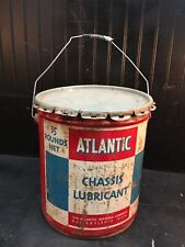 5 Gallon ATLANTIC  Chassis Lubricant Motor  Gasoline Oil Can 1958 picture