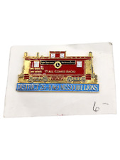 Vintage Lions club Missouri District 26 Red Caboose Train Pin picture