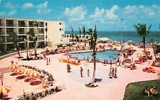 Miami Beach FL Florida The Balmoral Hotel Collins Avenue Pool Vtg Postcard Z3 picture