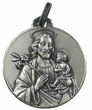 Vintage Catholic 800 Silver St Joseph  Medal, 4.2 Grams Silver picture