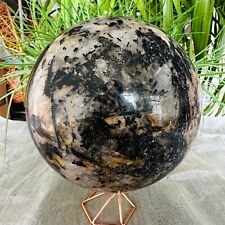 11.77LB TOP Natural black tourmaline Quartz ball carved Crystal Sphere Healing picture