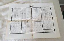 OFFICIAL NASA LAUNCH CHART: 1958-1975: FOLDED: 22x17 F + picture