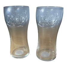 LIBBEY Glass Diet Coke 17oz Tumbler CLEAR Embossed Diet Coca Cola Set of 2 picture