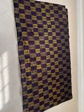 Vintage large African kente Ewe hand woven cloth 120' X 80