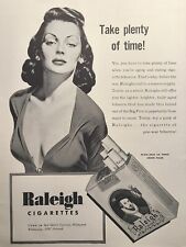 Raleigh Cigarettes Hildegarde Loretta Sell Radio Star Vintage Print Ad 1944 picture