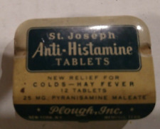 Vintage St. Joseph Anti-Histamine 12 Tablet Tin, Plough Inc. picture