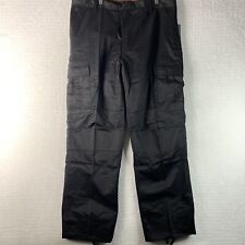 New Rothco Tactical BDU Pants Rekaxed Fit Cargo Black Mens Large Regular Zip Fly picture